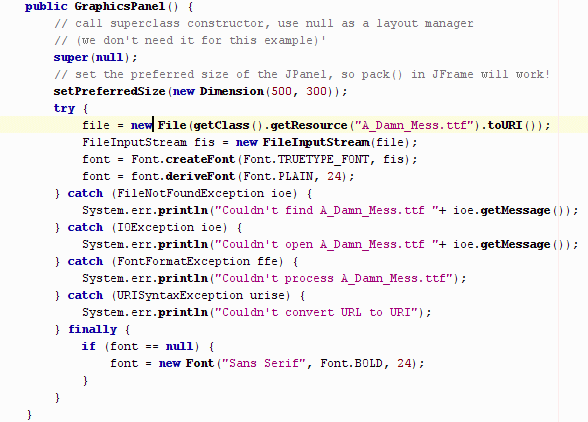dynamic font code