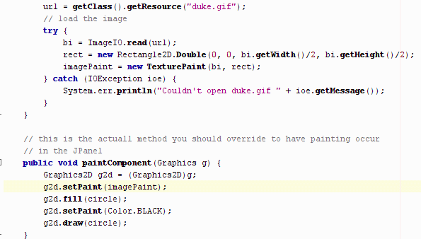 Image Paint code