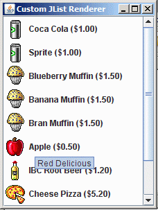 JList tooltip