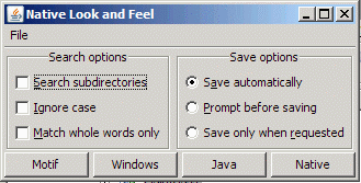 Windows Look and Feel