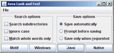 Java Look and Feel