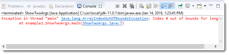 Output with errors