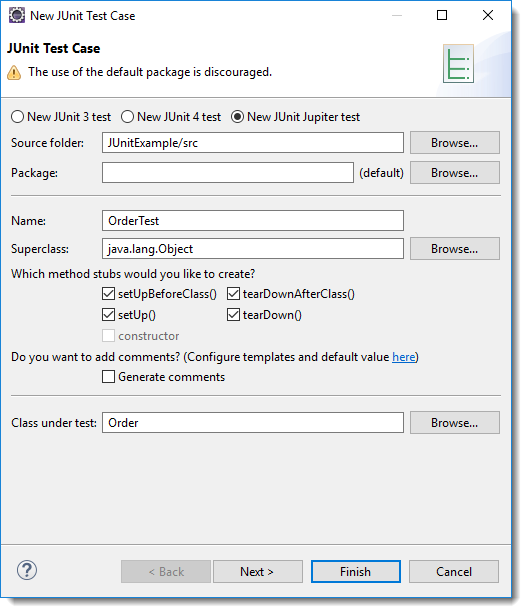Create JUnit Test Case
