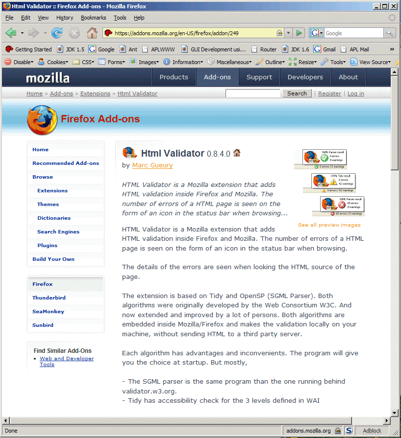 Final HTML validation