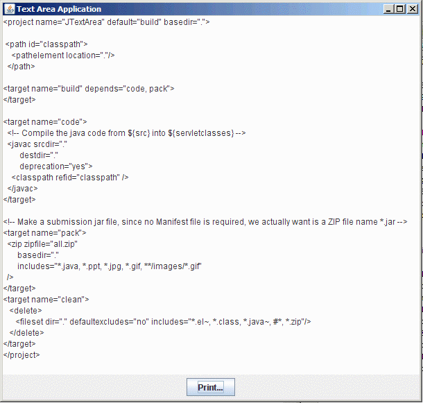 JTextArea