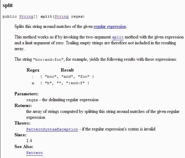 String.split()