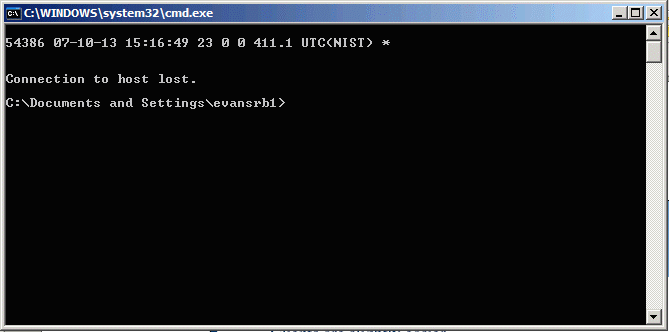 Telnet example