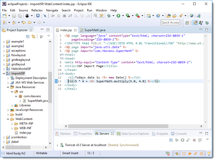 Import JSP project