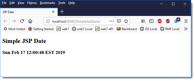JSP Date Example