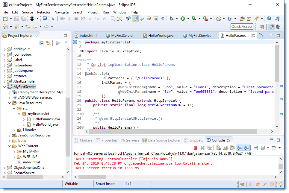 HelloParams Servlet